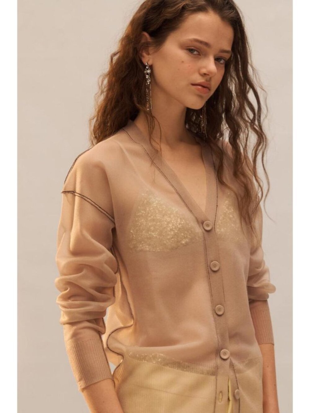 ZARA LIMITED EDITION SHEER KNIT CARDIGAN